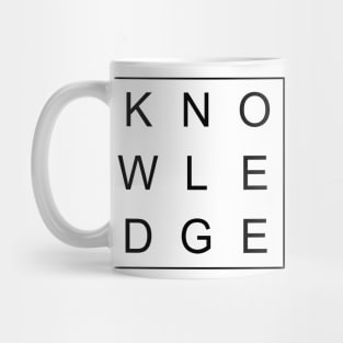 minimalist and simple design knowledge word Mug